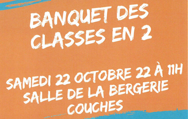 Banquet des classes en 2 Amicale des classes du Canton de Couches