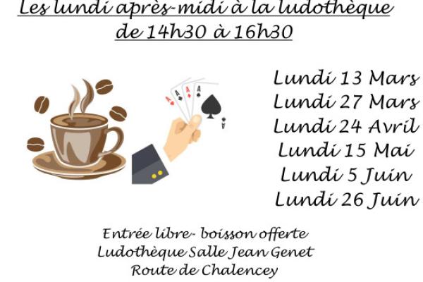 Nouveau : Café Cartes à la Ludothèque Couches CCGAM CIAS