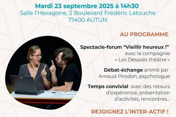 Séniors : spectacle-forum, débat, temps convivial