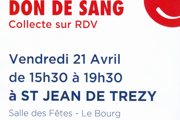 Don de sang St Jean de Trézy